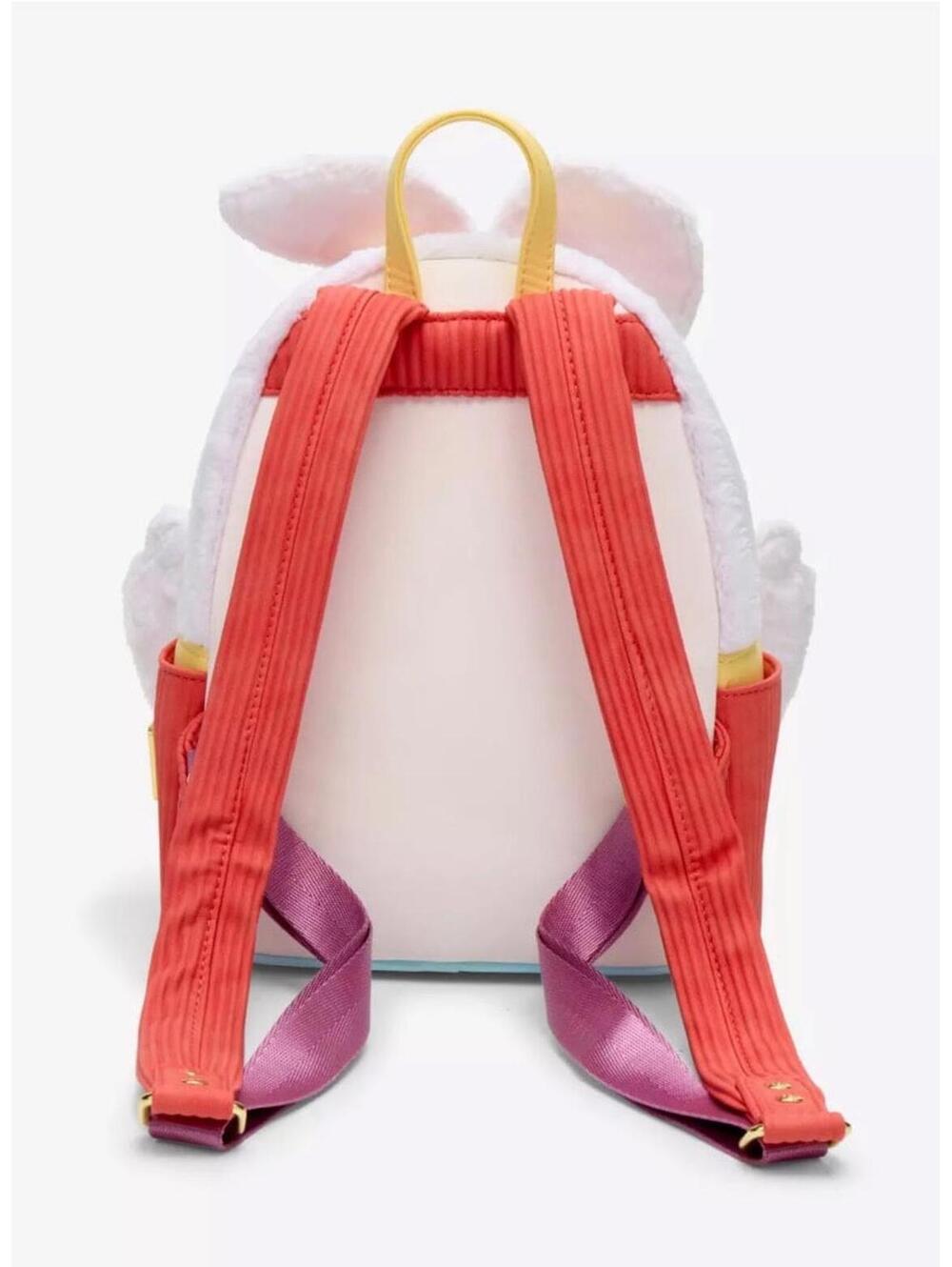 Loungefly Disney AIW White Rabbit Fuzzy Mini Backpack - Picture 3 of 5
